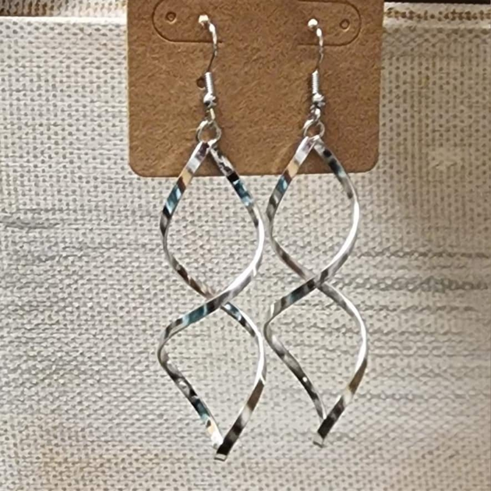 New Silver Spiral Earrings